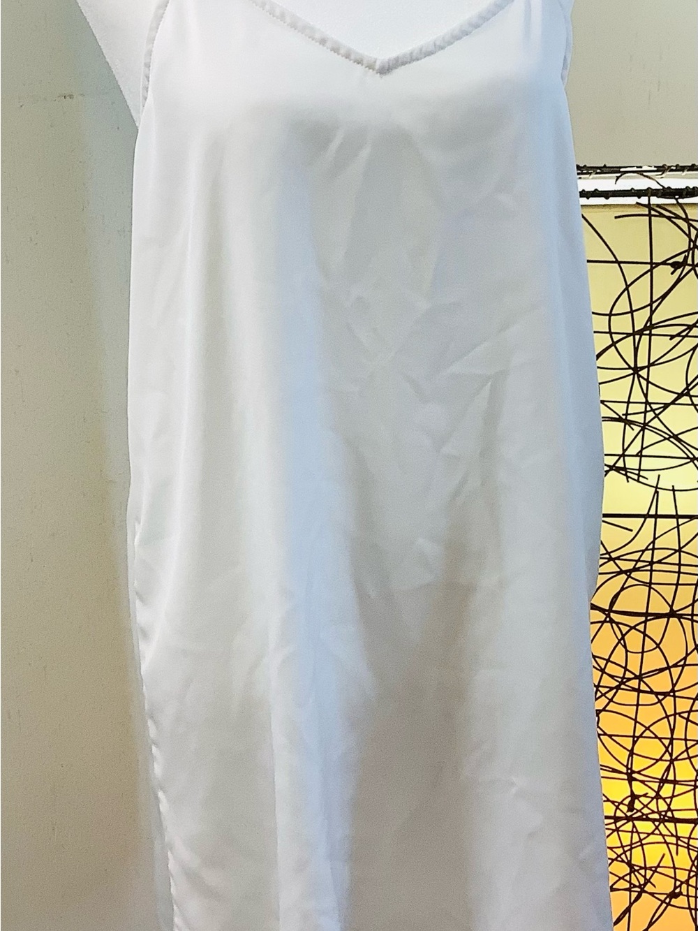 Splendid White Satin Maxi Slip Skirt